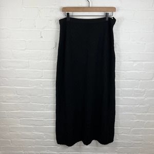 Tyler Boe Women's Wool Straight Maxi Skirt High Rise Pull On Black Size 12